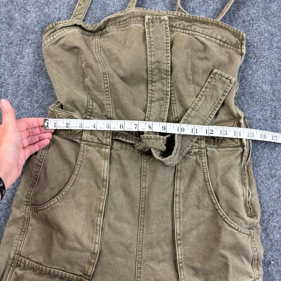 FREE PEOPLE Women’s Go West Utility Jumpsuit Moss Overalls size: Small - Picture 10 of 15